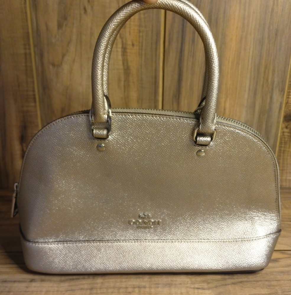Coach PVC Gold Plain Shoulder Bag F29170 Pre-owned